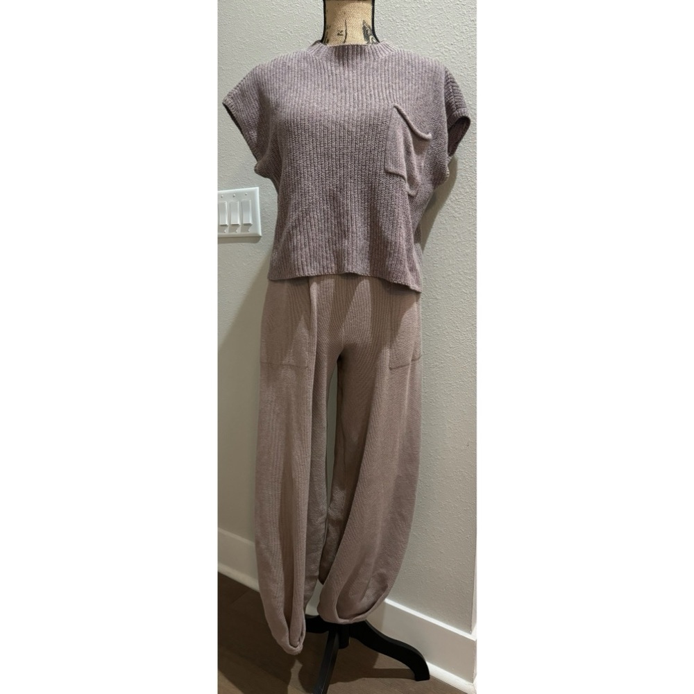 Free People free-est Freya Short Sleeve Sweater & Pull-On Pants Set